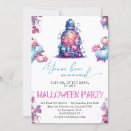 Pastel Blue Halloween fest Festive Roligt-inbjudan Inbjudningar