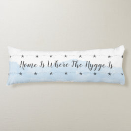 Pastel Blue Hygge-citattecken Mysigt hem Kroppskudde