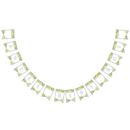 Pastel Blue Lemons Sweet Boy Shower Vimplar