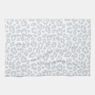 Pastel Blue Leopard Mönster Kökshandduk