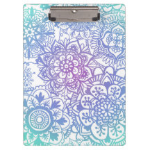 Pastel Blue Lila Mandala Mönster