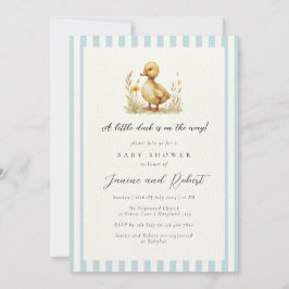 Pastel Blue Little Anka är på Way Baby Shower Inbjudningar