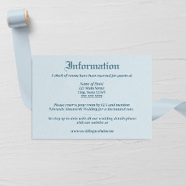 Pastel Blue Löv och Blommigt Monogram Bröllop Tilläggskort