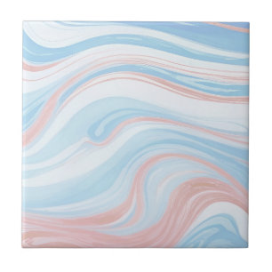 Pastel Blue Marble Tile - Baby blue Marble mönster Kakelplatta