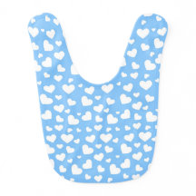 PASTEL BLUE MED VITA KÄRLEK HJÄRTOR