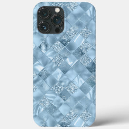Pastel Blue Metallic Chic Elegant Glitter