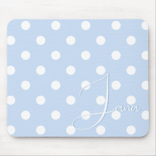 Pastel Blue Mousepad med ditt eget namn Musmatta