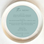 Pastel Blue Nautical Bröllop | Minimalistisk runda Meny<br><div class="desc">Ta med dig en mjuk kustcharm till din mottagning med den här pastellblå runda bröllop-menyn med en ren, nautisk inspirerad design. Den minimalistiska layouten och cirkelformningen ger en ny, modern vändning, medan de milda blåtonerna framkallar lugnens elegans i havet. Perfekt för strandvallar, kustområden eller firande- eller vattenfrontplatser. Med den här...</div>