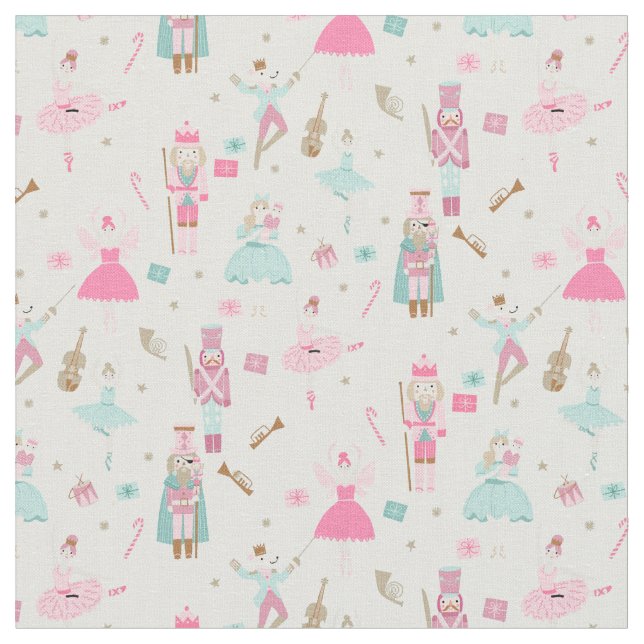 Pastel Blue Nutcracker Ball jul Tyg (Närbild)