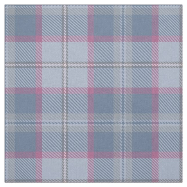 Pastel Blue och Rosa Tartan Fabric Tyg (Provkarta)