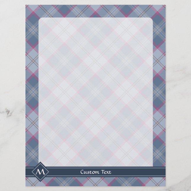Pastel Blue och Rosa Tartan Flyer (Framsidan)