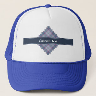 Pastel Blue och Rosa Tartan Truckerkeps