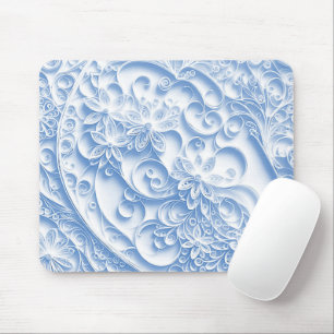 Pastel Blue Papper Quilling Mönster Musmatta