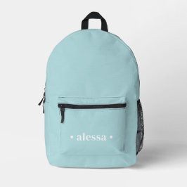 Pastel Blue Personlig Girl-ryggsäck