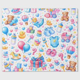 Pastel Blue Pink Toys Presentpapper