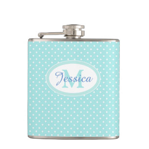 Pastel Blue Polka Dot-Personlig Fickplunta