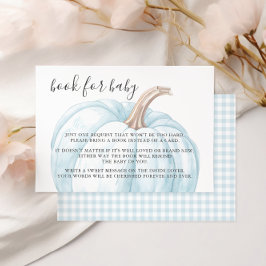 Pastel Blue Pumpkin Bok för Pojke Shower OSA Kort