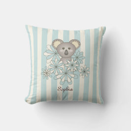 Pastel Blue Rand Cute Baby Koala Bear Kids Kudde