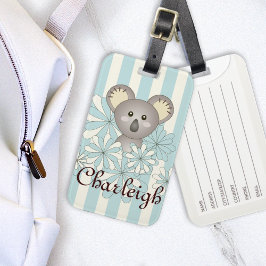 Pastel Blue Rand Cute Baby Koala Kids Bagagebricka