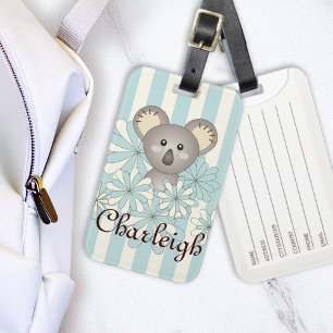 Pastel Blue Rand Cute Baby Koala Kids Bagagebricka
