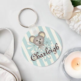 Pastel Blue Rand Cute Baby Koala Kids Nyckelring