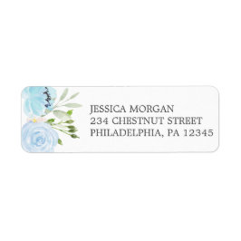 Pastel Blue Return-adressetikett Returadress Etikett