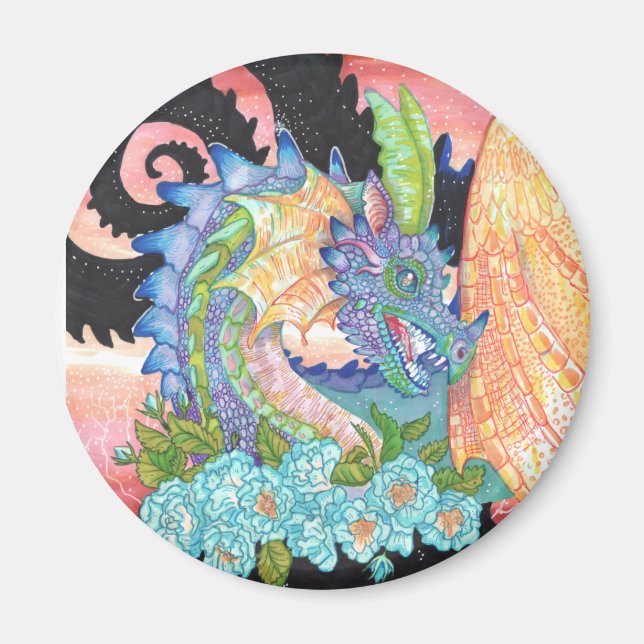 Pastel Blue Ro Dragon Magnet (Framsidan)