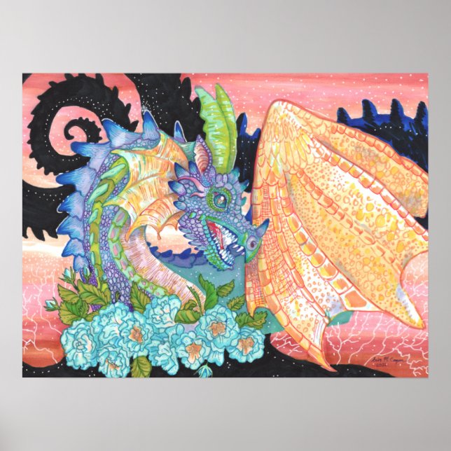 Pastel Blue Ro Dragon Poster (Framsidan)