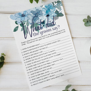 Pastel Blue Ro spelar vad skulle Groom säga? Flygblad