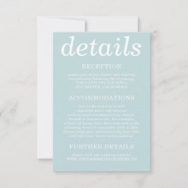 Pastel Blue Simple modern Inbjudningar