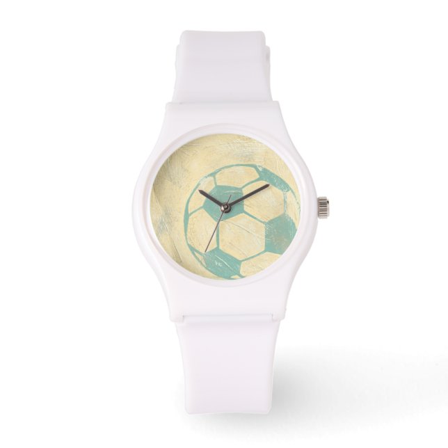 Pastel Blue Soccer Ball by Chariklia Zarris Armbandsur (Framsida)