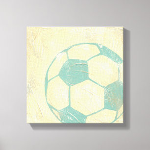 Pastel Blue Soccer Ball by Chariklia Zarris Canvastryck
