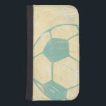 Pastel Blue Soccer Ball by Chariklia Zarris Galaxy S4 Plånboksfodral<br><div class="desc">Visa kärlek om världshälsan med den underbara utskriften av en fotboll av Chariklia Zarris. Pastellblått och skugga ge biet känner rörelse,  som om boll bara sparkades och det rullar förbi. Köp en kopia idag och häng den i ditt hem!</div>