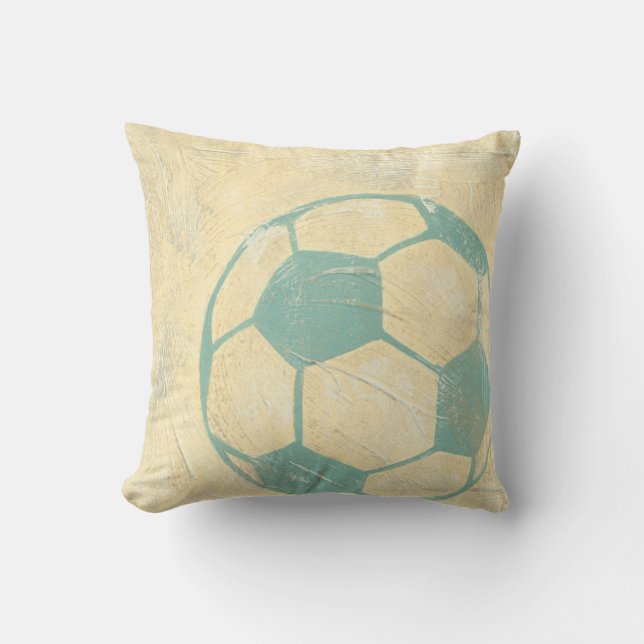 Pastel Blue Soccer Ball by Chariklia Zarris Kudde (Framsida)