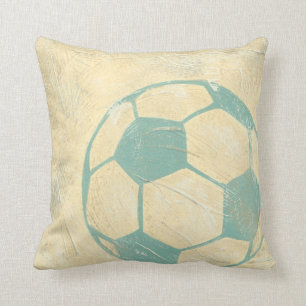 Pastel Blue Soccer Ball by Chariklia Zarris Kudde