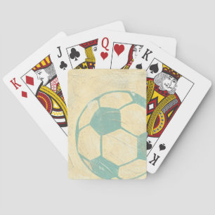 Pastel Blue Soccer Ball by Chariklia Zarris Spel Kort