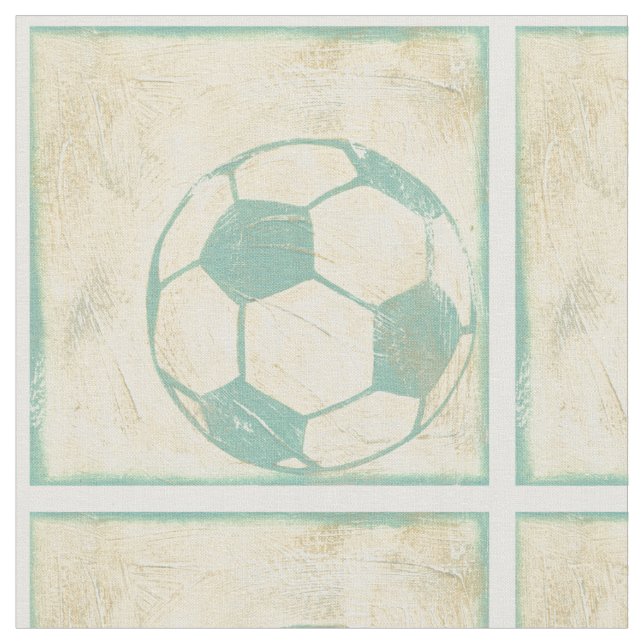 Pastel Blue Soccer Ball by Chariklia Zarris Tyg (Närbild)