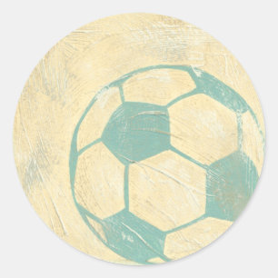 Pastel Blue Socer Ball av Chariklia Zarris Runt Klistermärke