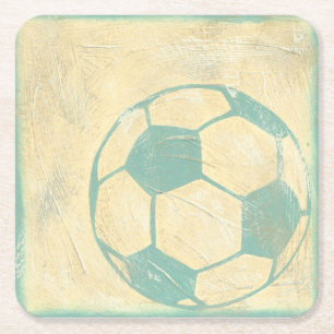 Pastel Blue Socer Ball av Chariklia Zarris Underlägg Papper Kvadrat