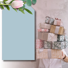 Pastel Blue Solid Färg | Klassisk | ELEGANT Presentetikett