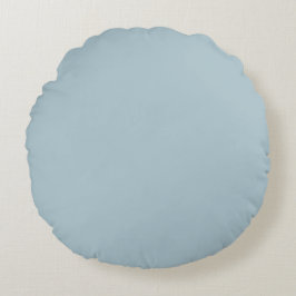 Pastel Blue Solid Färg | Klassisk | ELEGANT Rund Kudde