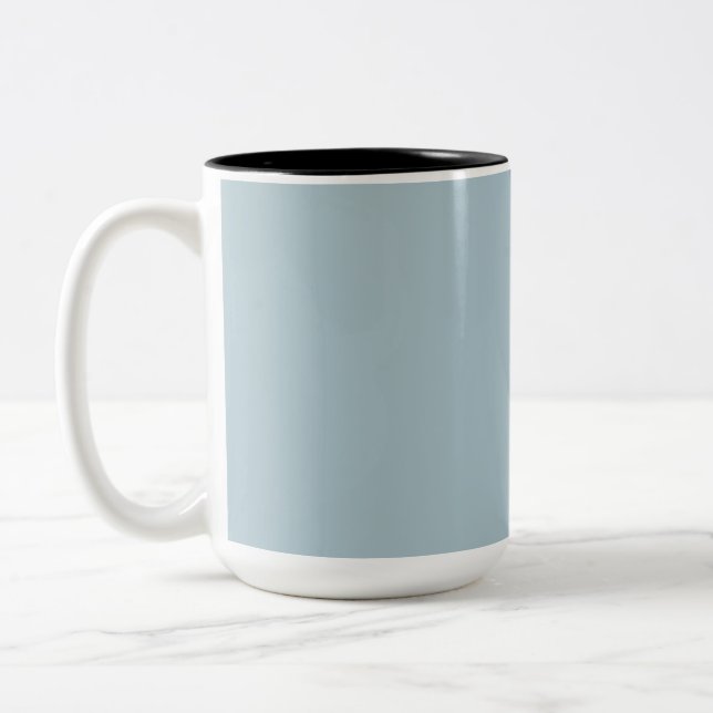 Pastel Blue Solid Färg | Klassisk | ELEGANT Två-Tonad Mugg (Vänster)