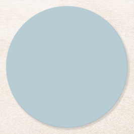Pastel Blue Solid Färg | Klassisk | ELEGANT Underlägg Papper Rund