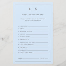Pastel Blue Vad sa pappa babystöld?