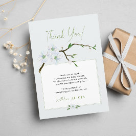 Pastel Blue vår blommigt-babydusch Tack Kort