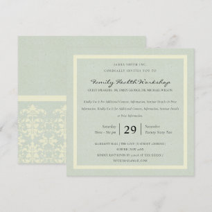 PASTEL BLUE WHITE DAMASK CLASSIC WORKSHOP EVENT INBJUDNINGAR