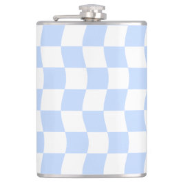 Pastel Blue White Retro Checkerboard Pattern Fickplunta
