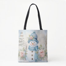 PASTEL BLUE WINTER HELGDAG CHRISTMAS SNÖGUBBE