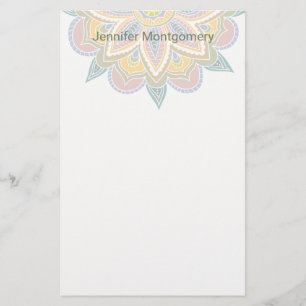 Pastel BoHo Mandala Anpassningsbar Stationär