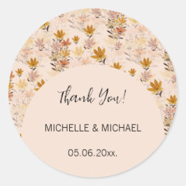 Pastel Boho Mustard Yellow Wildflowers Runt Klistermärke